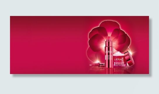 红色化妆品背景banner装饰高清