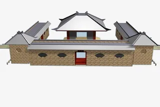 汉代四合院城墙免抠