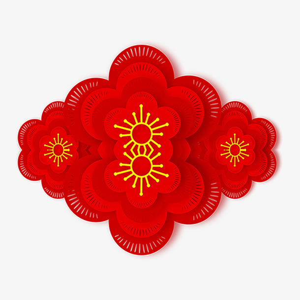 中国风喜迎新年庆祝新春免抠手绘/卡通卡通元素