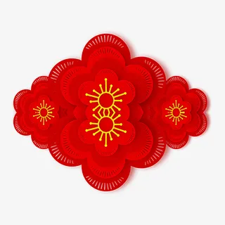 中国风喜迎新年庆祝新春免抠手绘/卡通卡通元素