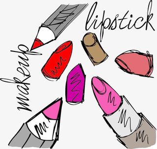 手绘口红插画免抠