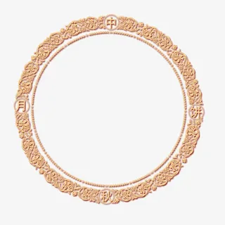 中国风花纹边框免抠