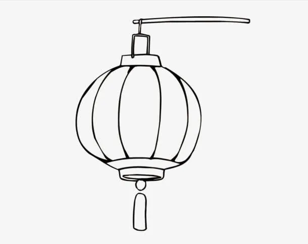 红色中国风 卡通手绘灯笼免抠