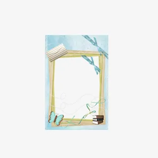 夏日清新唯美相框模板免抠