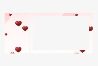 爱心文案背景 底纹边框