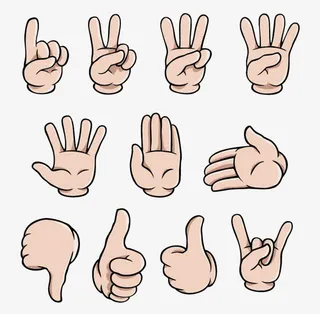 手绘手势免抠