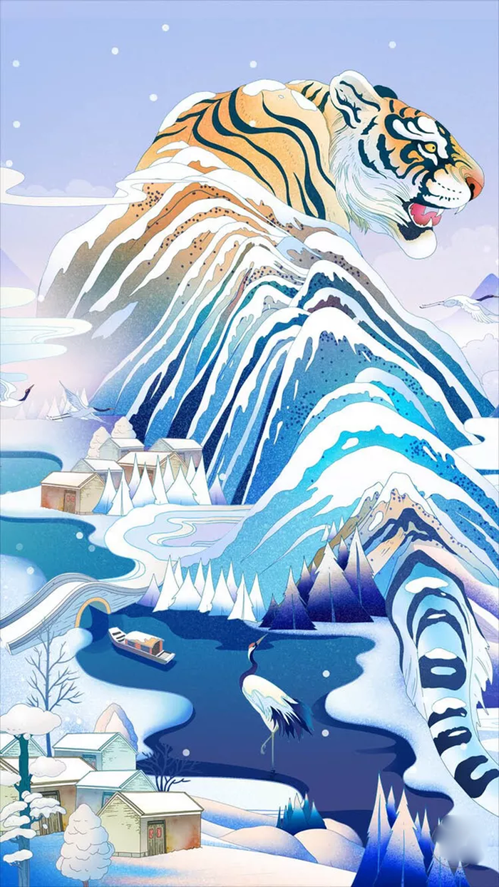 国风国潮中国风仙鹤背景4高清