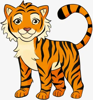 2022虎年卡通元素老虎素材免抠