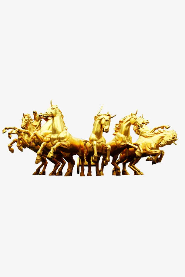 金色群马图片免抠