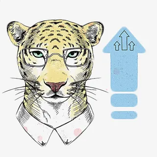 商务版老虎头像免抠