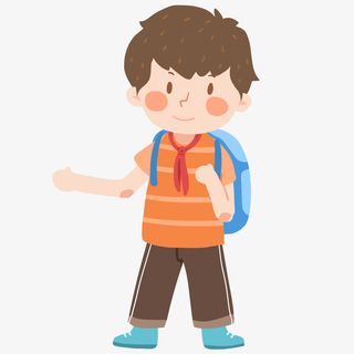 背着书包的小学生免抠PNG素材免抠