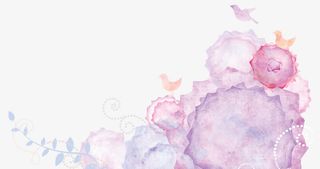 水彩可爱花纹纹理免抠