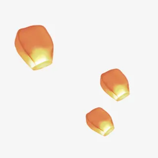 红色孔明灯喜庆装饰元素免抠