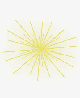 夜晚黄色焰火免抠