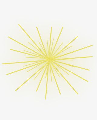 夜晚黄色焰火免抠