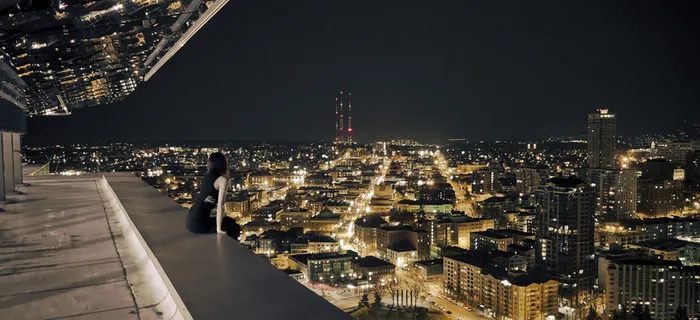 夜景城市海报素材高清