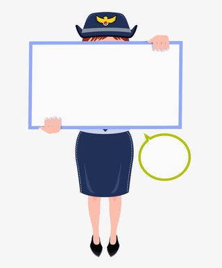 女警察人物提示框免抠