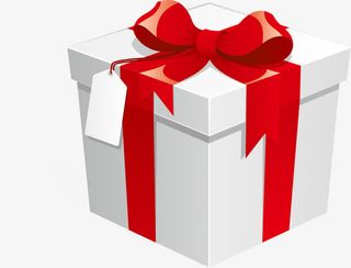 白色卡通可爱礼盒促销免抠