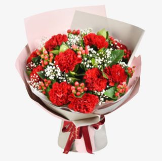 教师节鲜花红色免抠