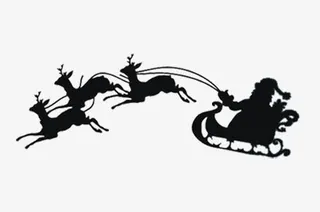 圣诞老人送礼物免抠