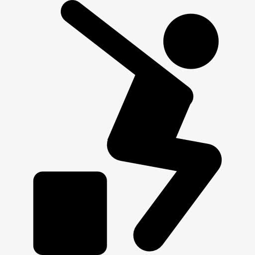 跑酷极限运动的剪影图标免抠