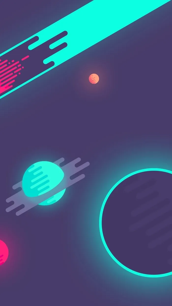 扁平宇宙星球矢量背景图高清