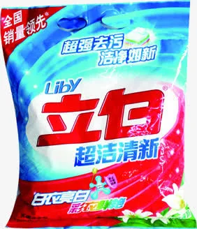 立白超洁清新洗衣粉包装免抠