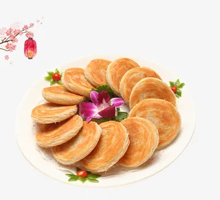 免抠白色盘子里的烧饼免抠