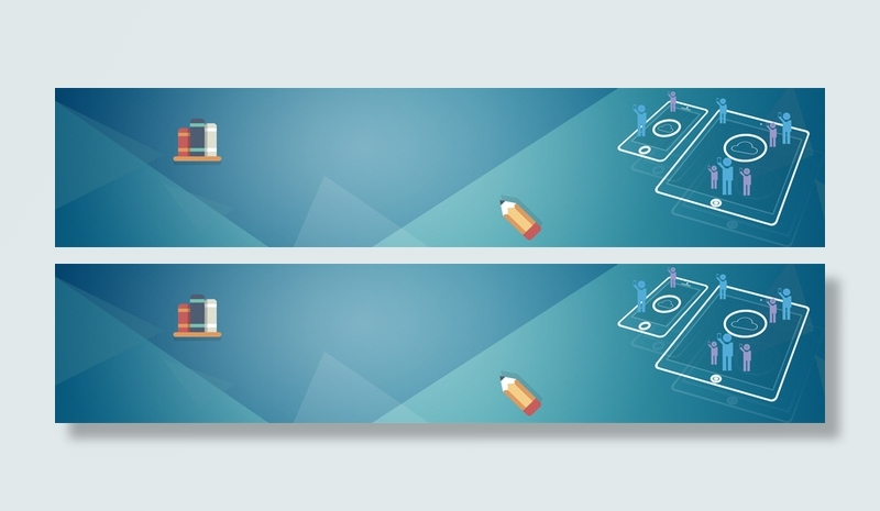 简约商务蓝色banner背景高清