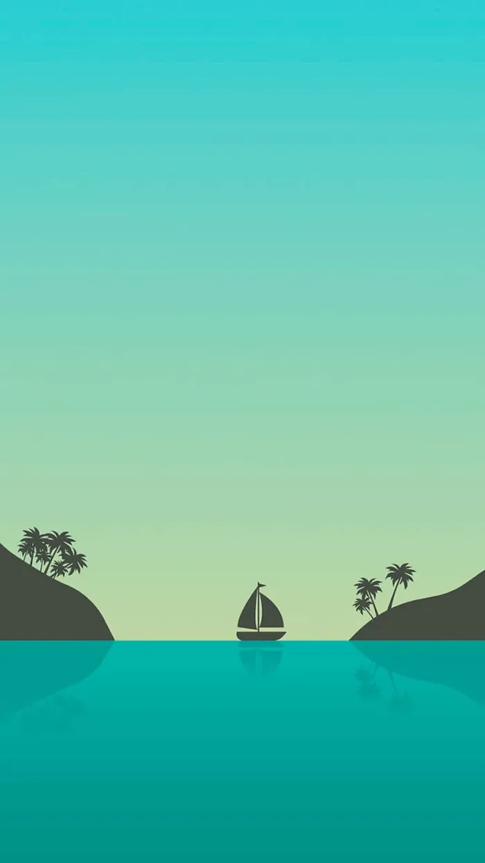 绿色扁平海洋矢量背景图高清