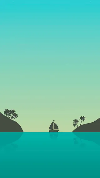 绿色扁平海洋矢量背景图高清