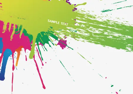 喷墨彩色创意招聘免抠