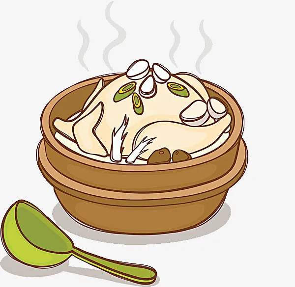 炖鸡汤简图免抠