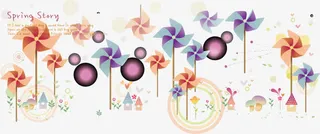 卡通花边边框免抠