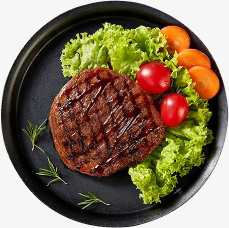 实物美味香煎牛排免抠