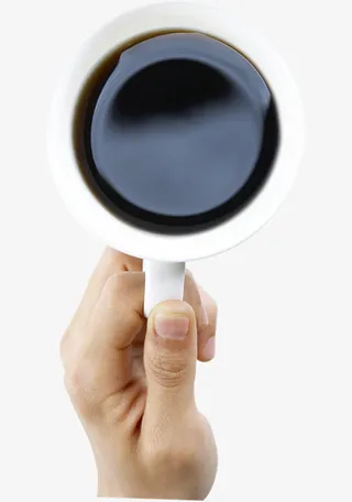 拿着咖啡的手免抠