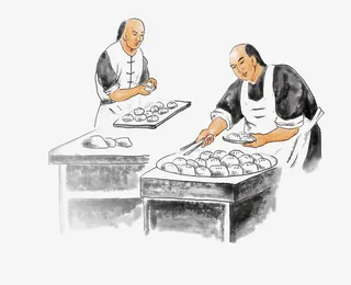 做包子国画元素免抠