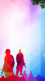 扁平几何图形人物剪影H5背景素材高清 扁平几何图形人物剪影H5背景素材高清