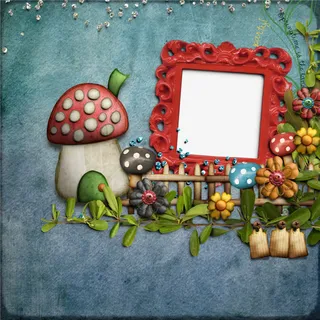 可爱儿童电子相框免抠