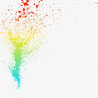 创意多彩水彩晕染免抠