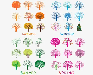 一年四季变化免抠