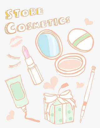 手绘化妆品免抠