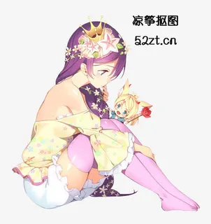 抱膝的少女卡通手绘海报背景