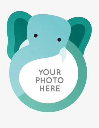 扁平动物圆框免抠