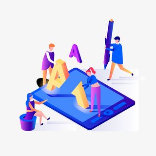 蓝色商务人物矢量图免抠