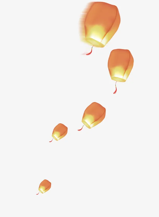 简约中国风漂浮灯笼免抠手绘/卡通卡通元素