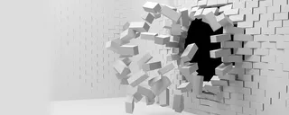 3D立体破碎墙壁高清