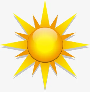 旋转卡通金太阳素材图免抠