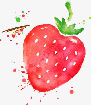 手绘草莓免抠