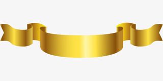 漂浮金色彩带免抠